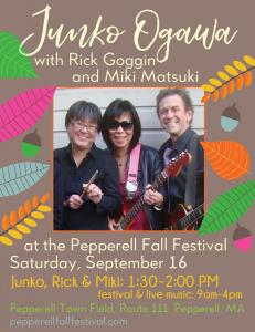 Pepperell Fall Festival 2017, Junko Ogawa, Rick Goggin, Miki Matsuki